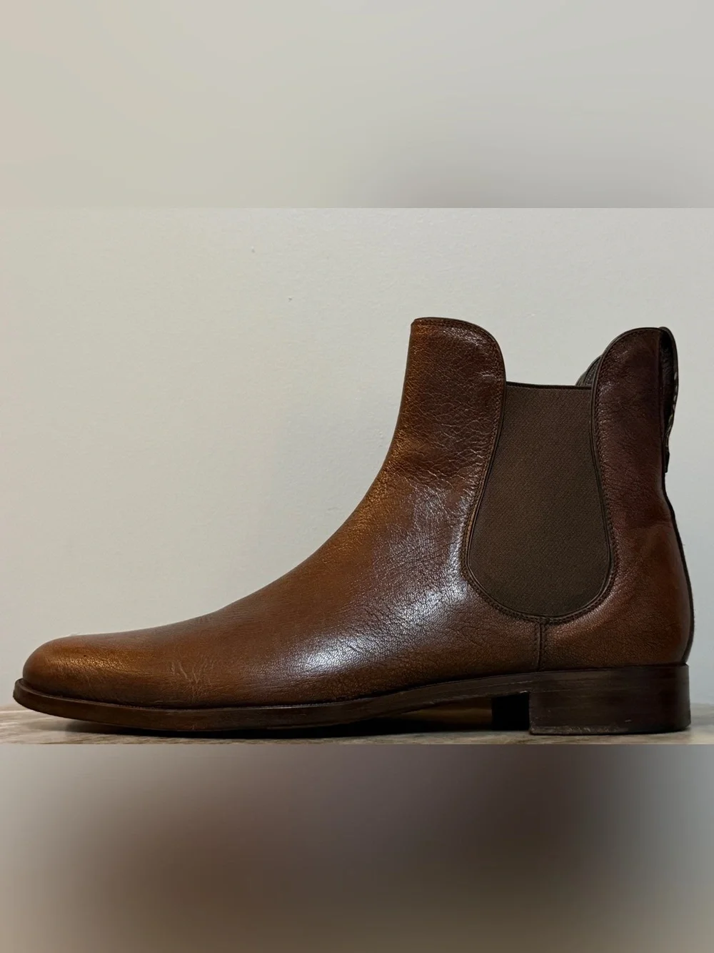 SERGIO ROSSI BROWN LEATHER CHELSEA BOOTS US SZ 8 /  7 UK  $1200 RM WILLIAMS